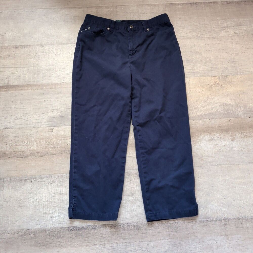 Ralph Lauren Lauren Jeans Co Womens Petite 10p Dark Blue Pants